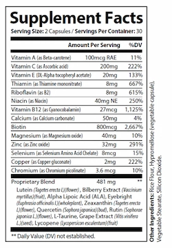 Crystal Vision Supplement Facts