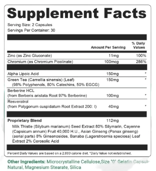 Vertigenics Supplement Facts